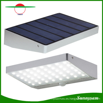 48PCS 2835SMD LED Solar PIR Sensor de movimiento del cuerpo humano Luz de seguridad Luz al aire libre IP 65 Impermeable 600lm Lámpara inteligente inalámbrico Luz de pared solar